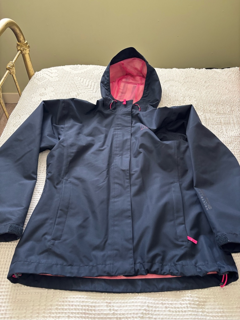 Helly Hansen Helly Tech Waterproof Hooded Rain Jacket Navy Pink L